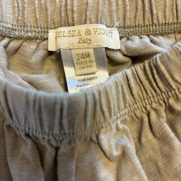 Chelsea & Violet Baby Dress Bloomer set Green Grey Size 24M - Picture 4 of 4